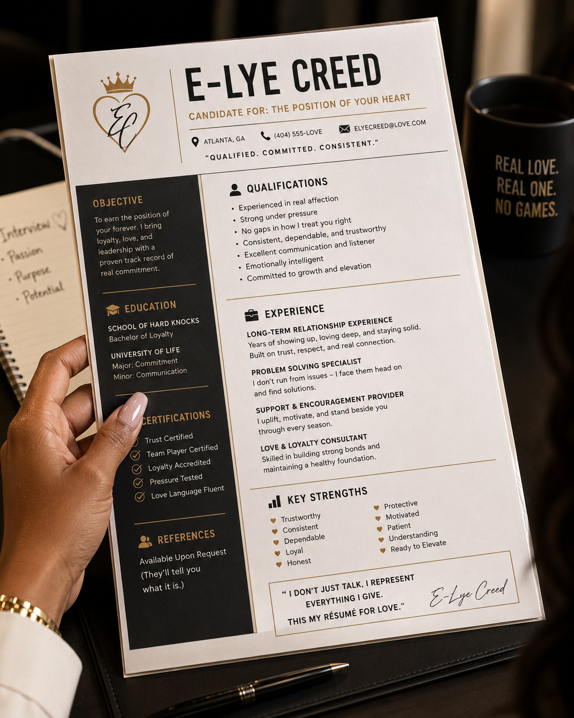 Résumé For Love- by E-Lye Creed